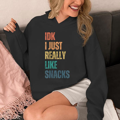 Idk I Just Really Like Snacks Vintage Unisex Hoodie