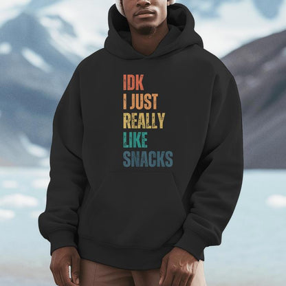 Idk I Just Really Like Snacks Vintage Unisex Hoodie