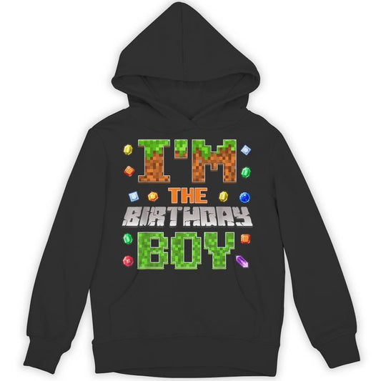 I'm The Birthday Boy Bday Party Video Gamer Pixel Number Unisex Hoodie