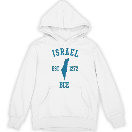 Israel Est 1272 Bce Hebrew Jewish State Passover Israel Map Unisex Hoodie
