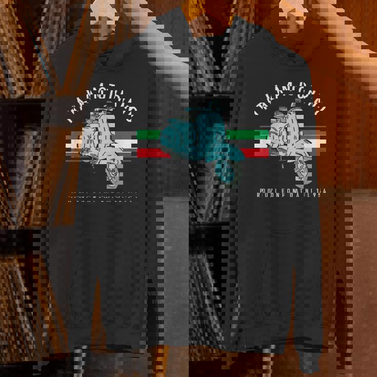 Italia Motorino Vintage Italian Scooter Italian Flag Unisex Hoodie