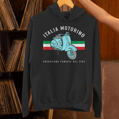 Italia Motorino Vintage Italian Scooter Italian Flag Unisex Hoodie