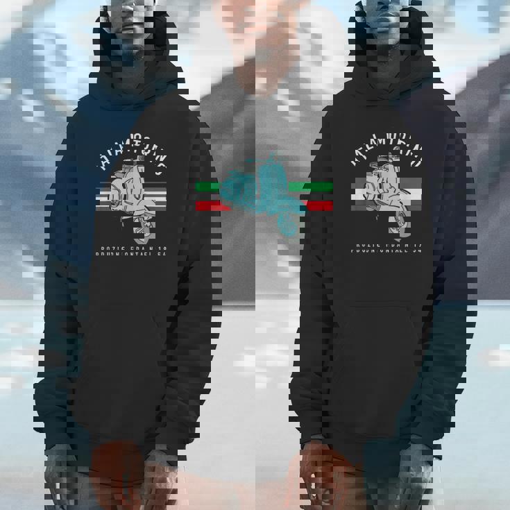 Italia Motorino Vintage Italian Scooter Italian Flag Unisex Hoodie