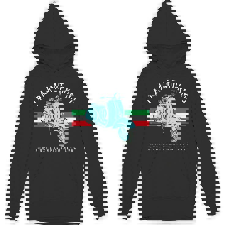 Italia Motorino Vintage Italian Scooter Italian Flag Unisex Hoodie