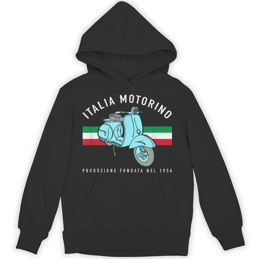 Italia Motorino Vintage Italian Scooter Italian Flag Unisex Hoodie