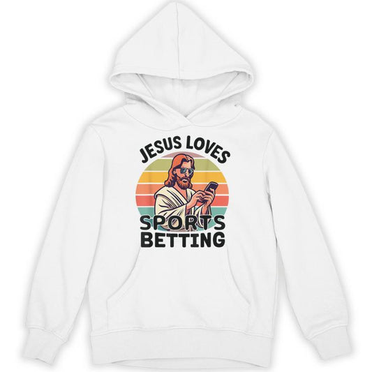 Jesus Loves Sports Betting Parlay Gambling Dfs Over Unisex Hoodie