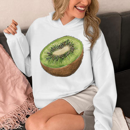 Kiwi Fruit Lovers Y2k Vintage Cute Retro Kiwi Graphic Unisex Hoodie