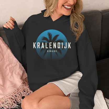 Kralendijk Vintage Palm Tree Beach Unisex Hoodie