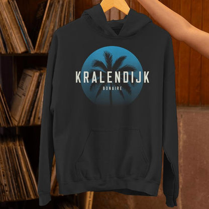 Kralendijk Vintage Palm Tree Beach Unisex Hoodie