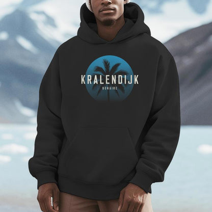 Kralendijk Vintage Palm Tree Beach Unisex Hoodie
