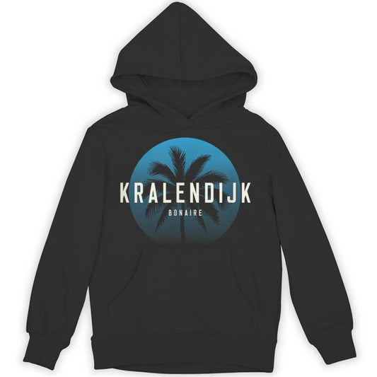 Kralendijk Vintage Palm Tree Beach Unisex Hoodie