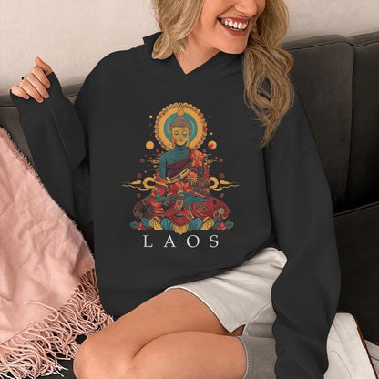 Laos Buddha Vintage Buddhist Souvenir Unisex Hoodie