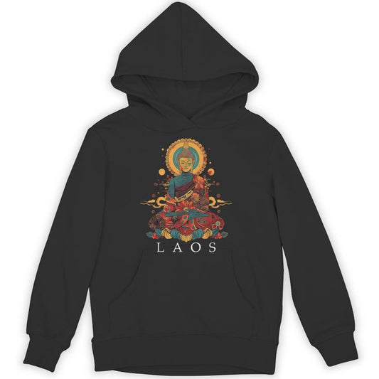Laos Buddha Vintage Buddhist Souvenir Unisex Hoodie