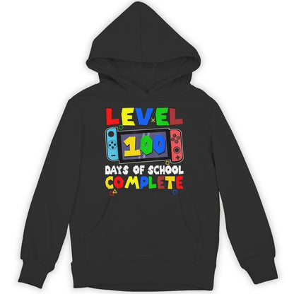 Level 100 Days Of School Complete Video Game Lover Gamer Boy Unisex Hoodie