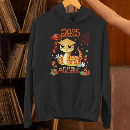 Li Xi Me Please Vietnamese Lunar New Year Snake 2025 Tet Unisex Hoodie