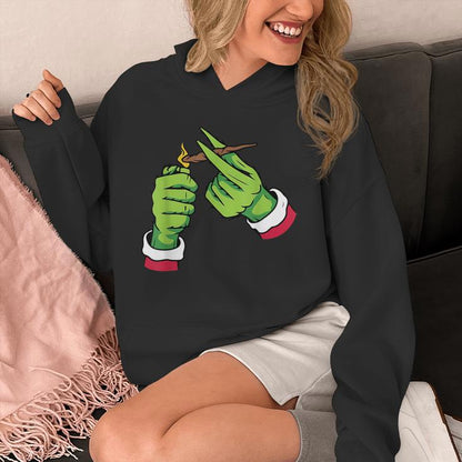 Light Up Some Christmas Spirit Christmas Green Hand Party Unisex Hoodie