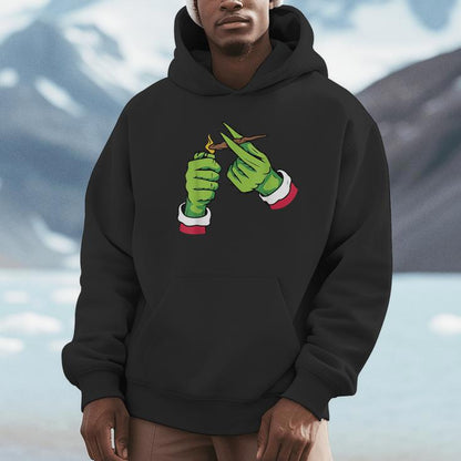 Light Up Some Christmas Spirit Christmas Green Hand Party Unisex Hoodie