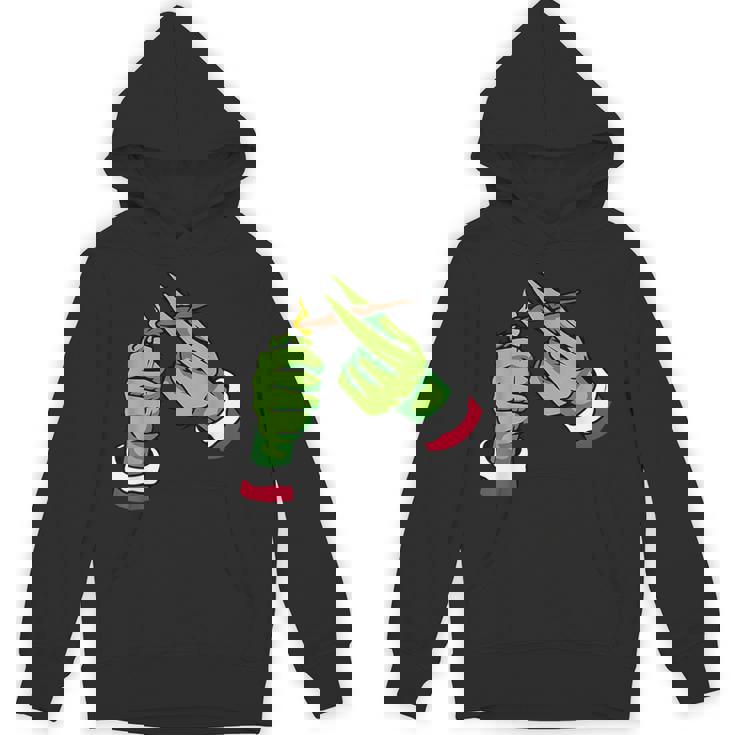 Light Up Some Christmas Spirit Christmas Green Hand Party Unisex Hoodie