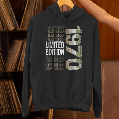 Limited Edition Vintage 1970 Retro Birthday Unisex Hoodie