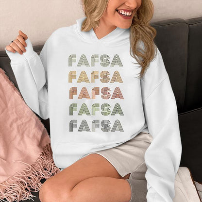 Love Heart Fafsa Grunge Vintage Style Black Fafsa Unisex Hoodie