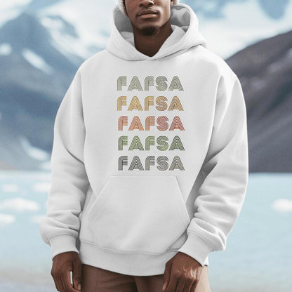 Love Heart Fafsa Grunge Vintage Style Black Fafsa Unisex Hoodie