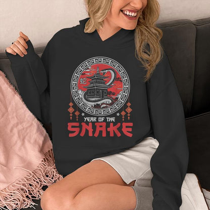 Lunar New Year Of The Snake 2025 Happy Chinese New Year Unisex Hoodie
