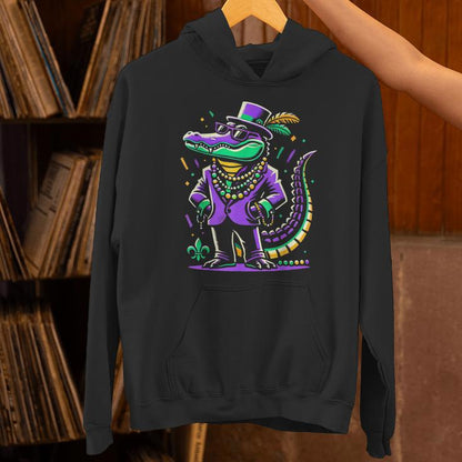 Mardi Gras Alligator Boys Mardi Gras Unisex Hoodie