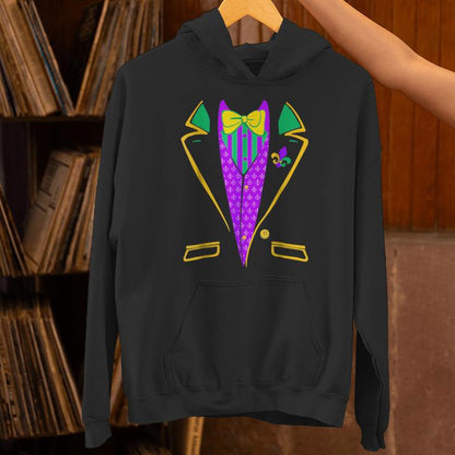 Mardi-Gras- Tuxedo Vest Outfit Unisex Hoodie