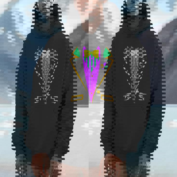 Mardi-Gras- Tuxedo Vest Outfit Unisex Hoodie