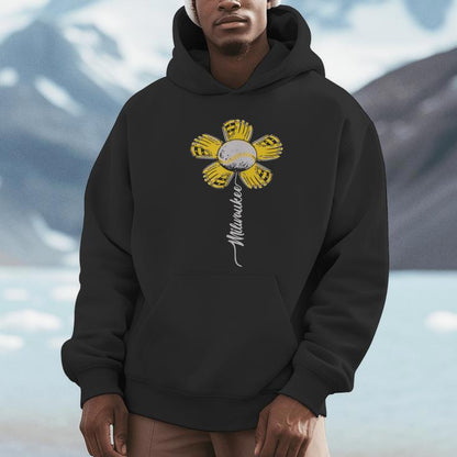 Milwaukee Baseball Flower Baseball Enthusiasts 2024 Unisex Hoodie