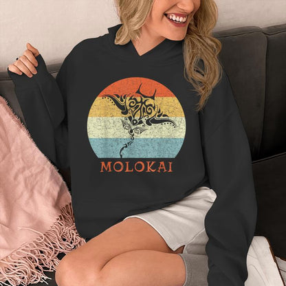 Molokai Vintage Stingray Retro Throwback Vacation Unisex Hoodie