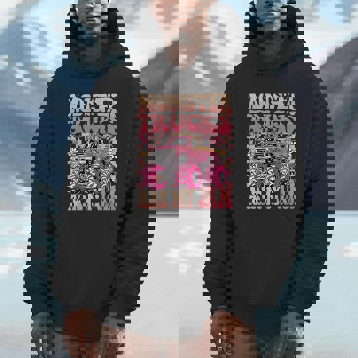 Monster Trucks Are My Jam Colorful Monster Truck Unisex Hoodie