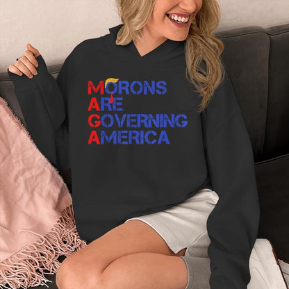 Morons Are Governing America Trump 2024 Unisex Hoodie