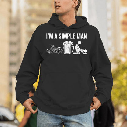 Motorcycle Motorbike Biker Motorbiker Im A Simple Man Unisex Hoodie
