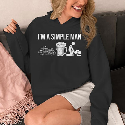Motorcycle Motorbike Biker Motorbiker Im A Simple Man Unisex Hoodie