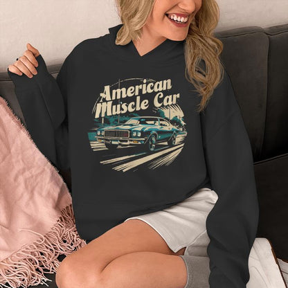 Muscle Car American Vintage Classic Car Graphic Unisex Hoodie