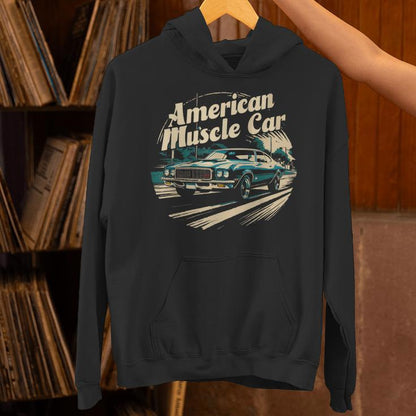 Muscle Car American Vintage Classic Car Graphic Unisex Hoodie