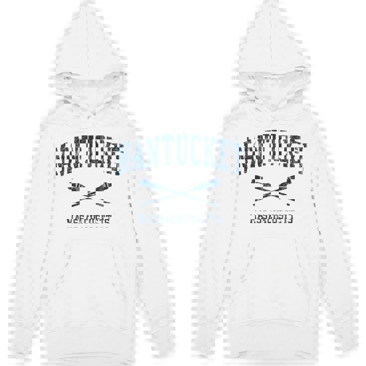 Nantucket Massachusetts Vintage Nautical Paddles Sports Oars Unisex Hoodie