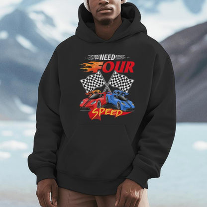 Need Four Speed Racing Car Flag 4Th Birthday Pole Positions Unisex Hoodie