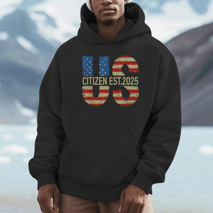New Us Citizen Est 2025 American Immigrant Citizenship Unisex Hoodie