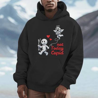 Not Today Cupid Humorous Anti-Valentine's Day Unisex Hoodie