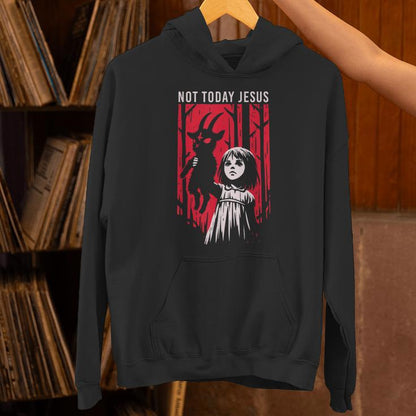Not Today Jesus Satanic Goth Black Goat Demon 666 Alt Gothic Unisex Hoodie