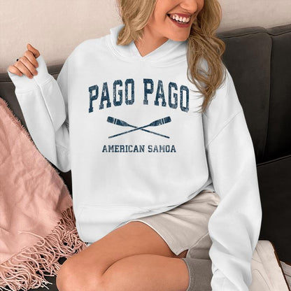 Pago Pago American Samoa Vintage Nautical Paddles Sports Oar Unisex Hoodie