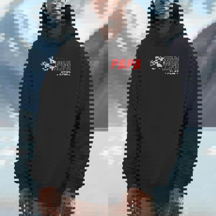 Papa Pit Crew Race Car Birthday Family Matching Pit Crew Unisex Hoodie