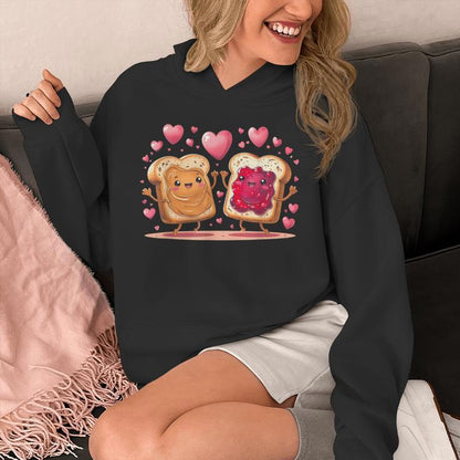 Peanut Butter Dancing With Jelly Kawaii Love Valentines Day Unisex Hoodie