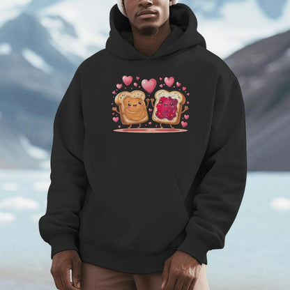 Peanut Butter Dancing With Jelly Kawaii Love Valentines Day Unisex Hoodie