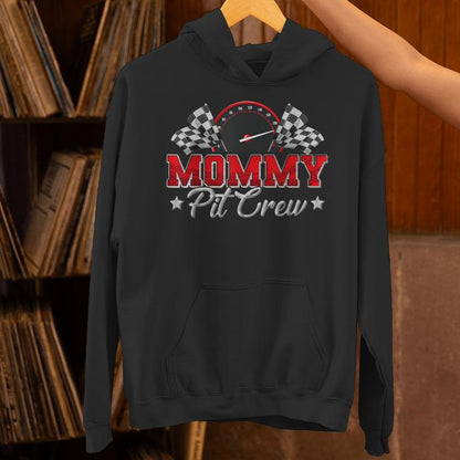 Pit Crew Race Car Racing Mommy Family Birthday Party Unisex Hoodie