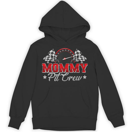 Pit Crew Race Car Racing Mommy Family Birthday Party Unisex Hoodie