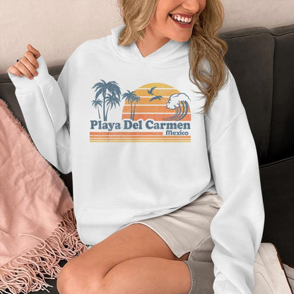 Playa Del Carmen Mexico Beach Summer Vacation Vintage Retro Unisex Hoodie