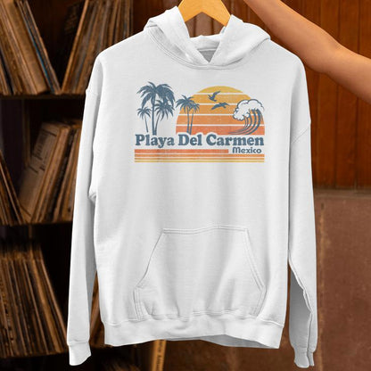 Playa Del Carmen Mexico Beach Summer Vacation Vintage Retro Unisex Hoodie